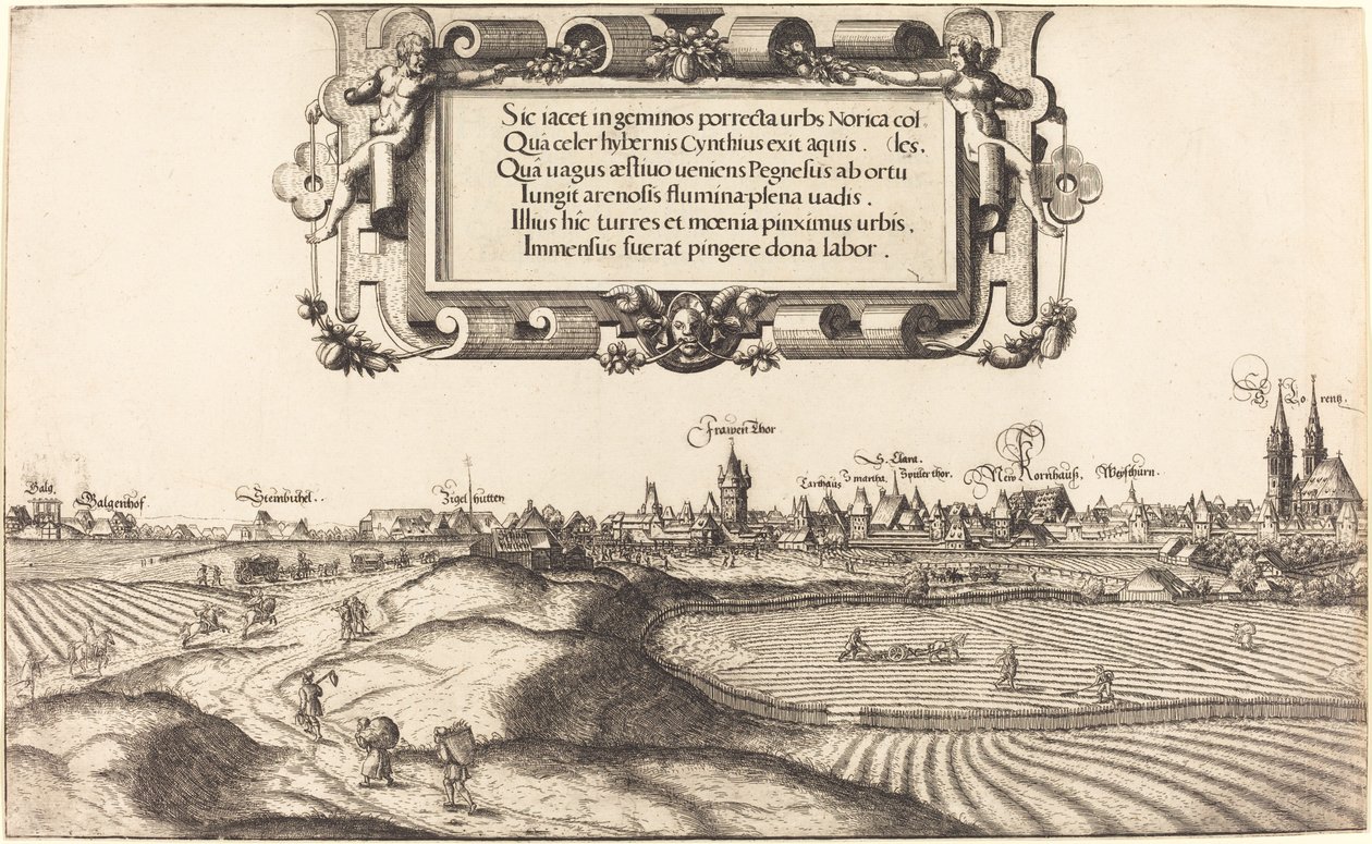 View of Nuremberg from the East (left section) by Hans Sebald Lautensack