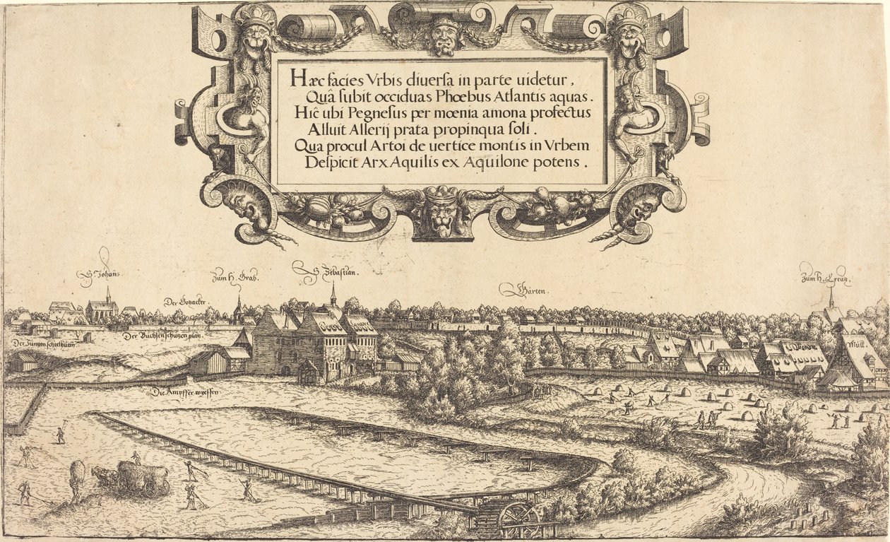 View of Nuremberg from the West (left section) by Hans Sebald Lautensack
