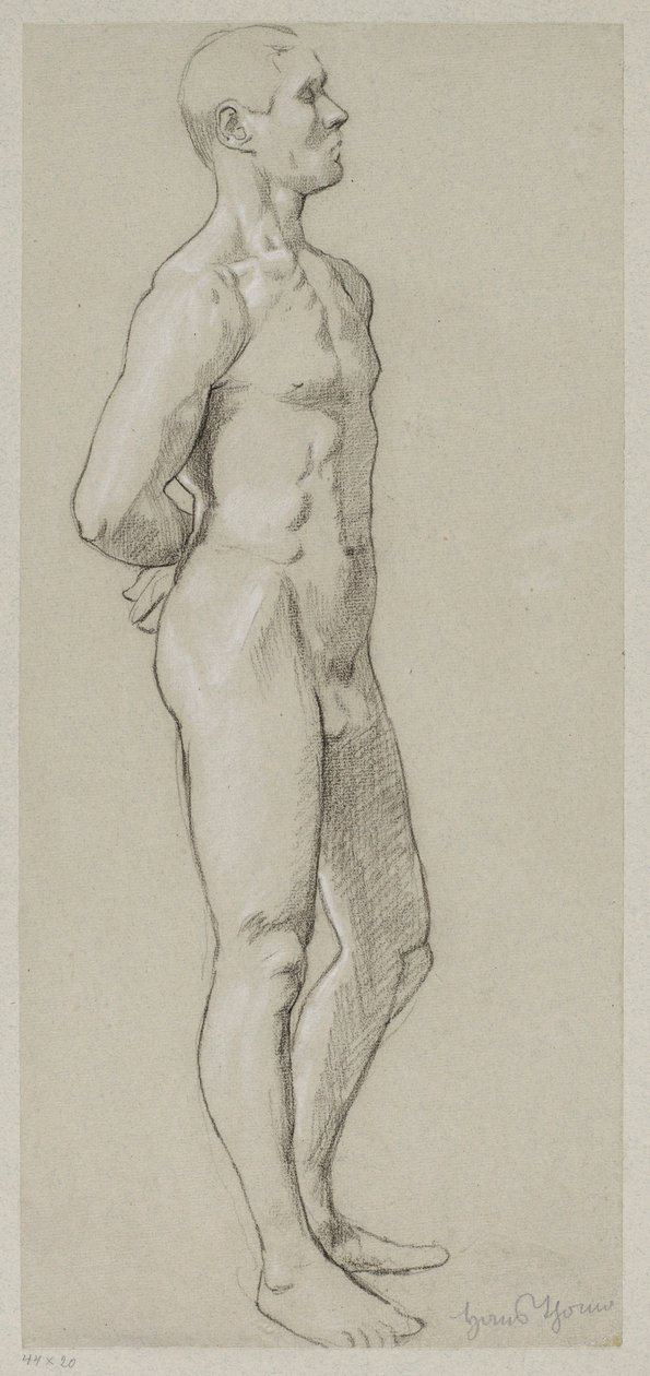 Male Nude by Hans Thoma