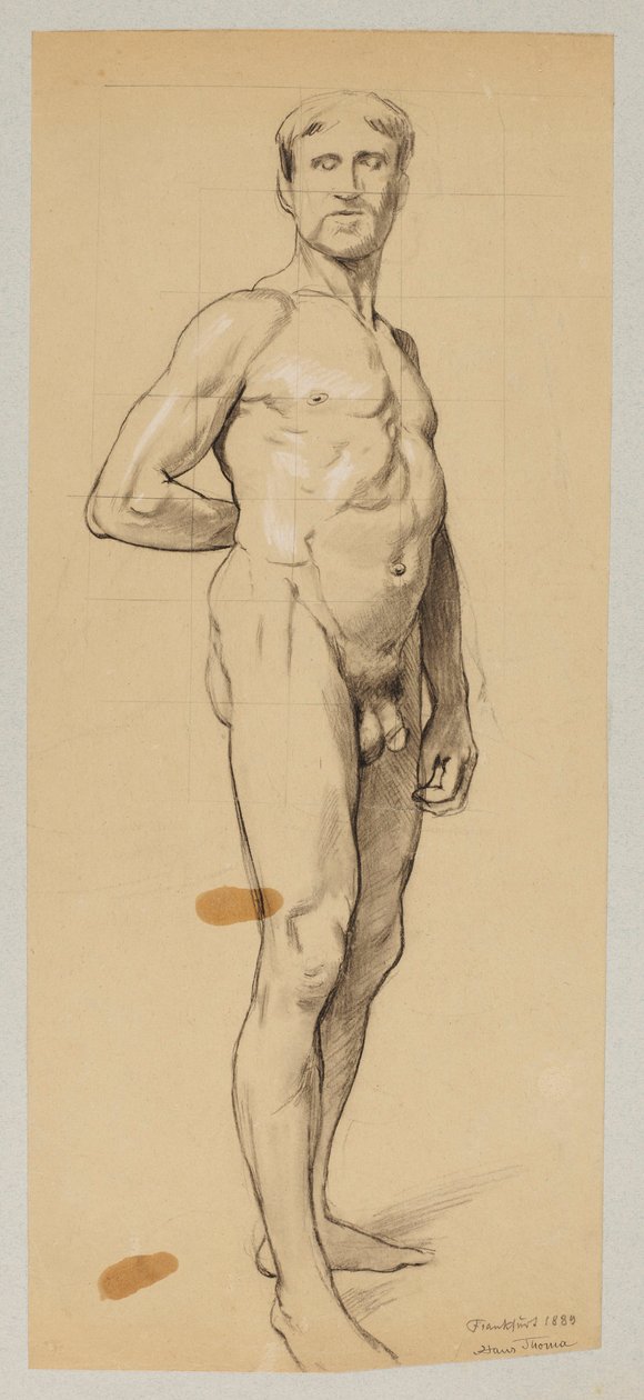 Male Nude by Hans Thoma