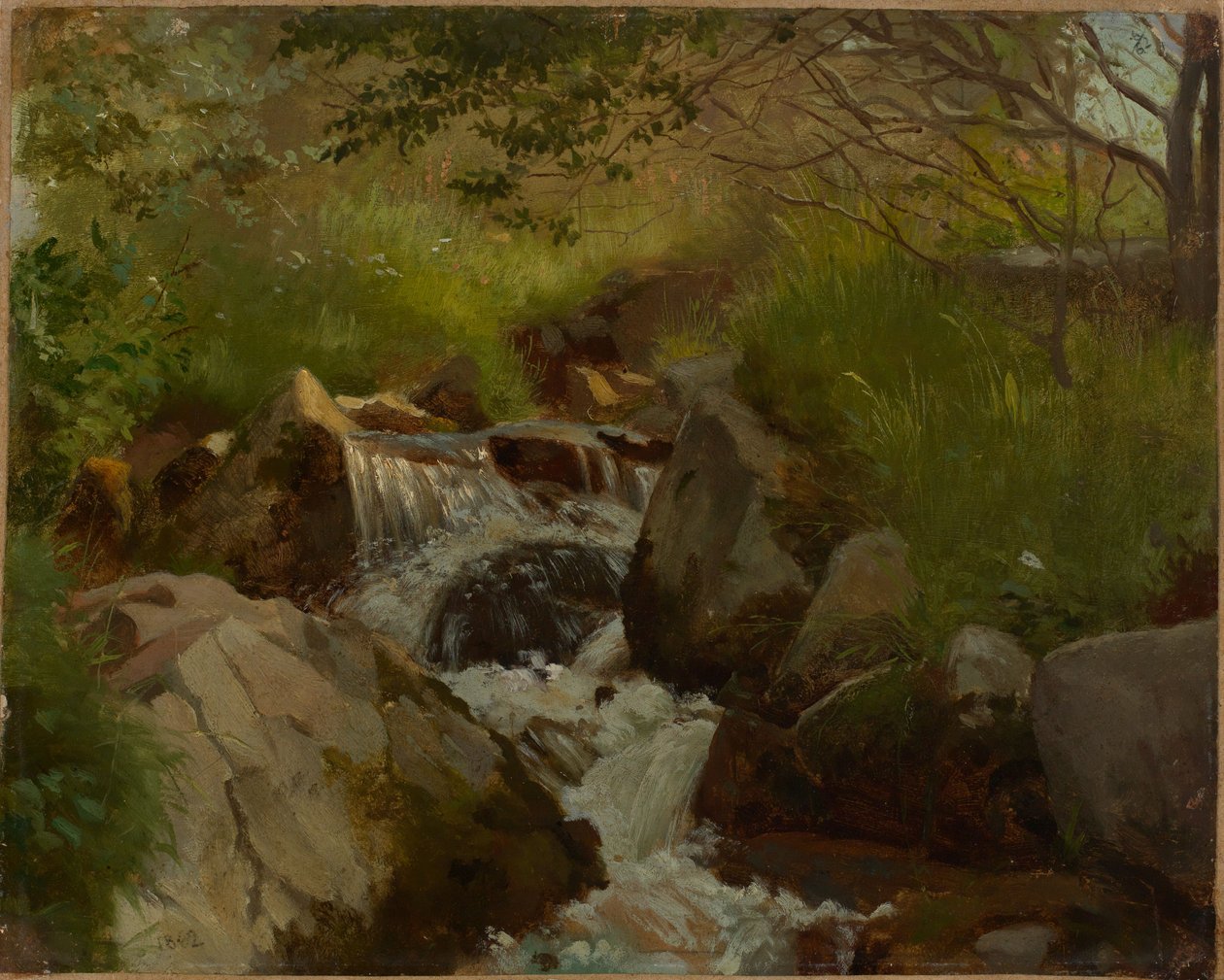 Stream Between Rocks by Hans Thoma