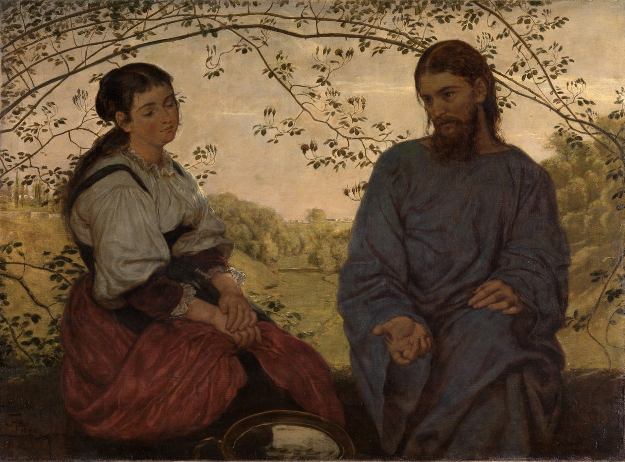 Christ and the Samaritan Woman by Hans Thoma