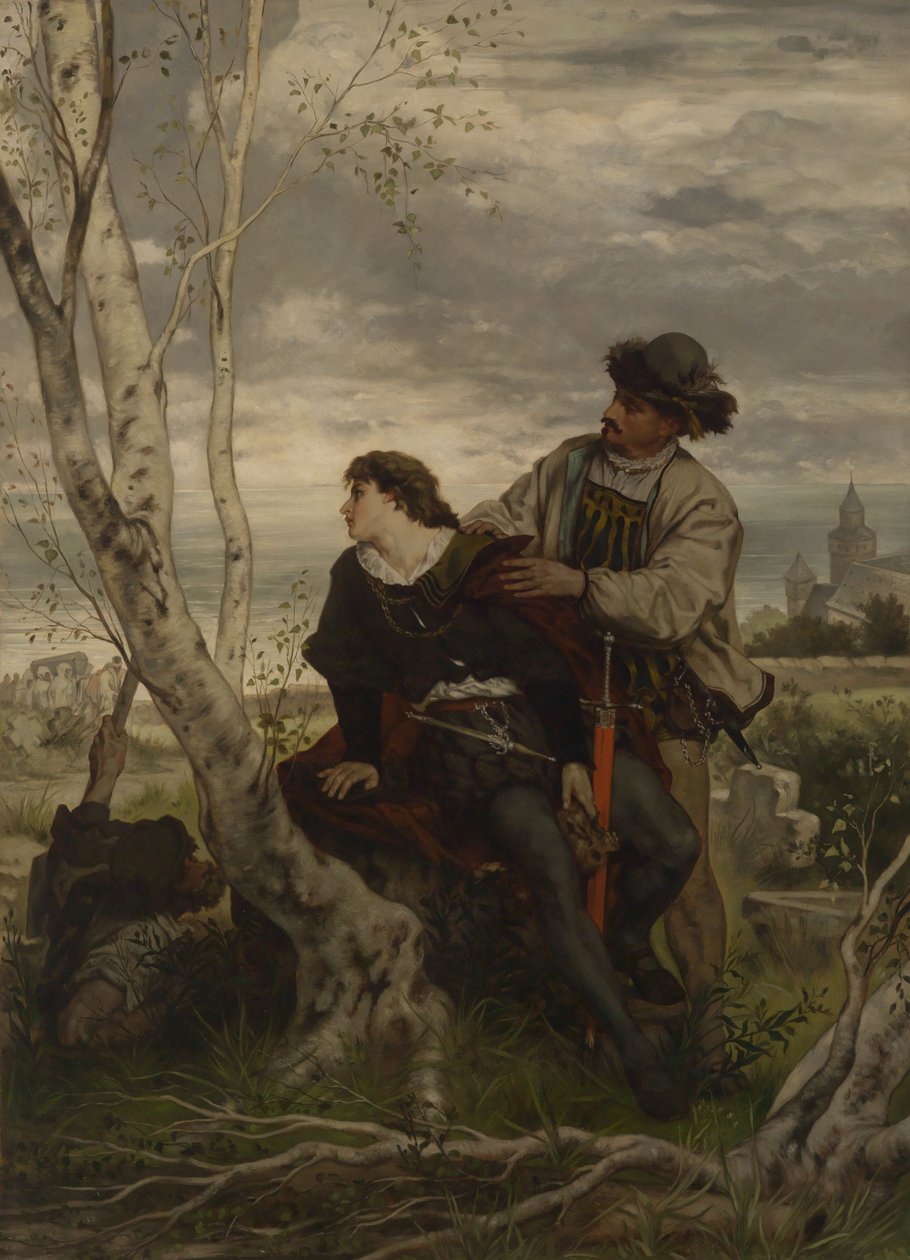 Hamlet and Horatio at Ophelia