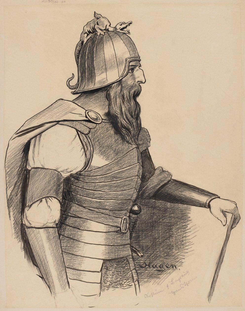 Costume Design for Hagen by Hans Thoma