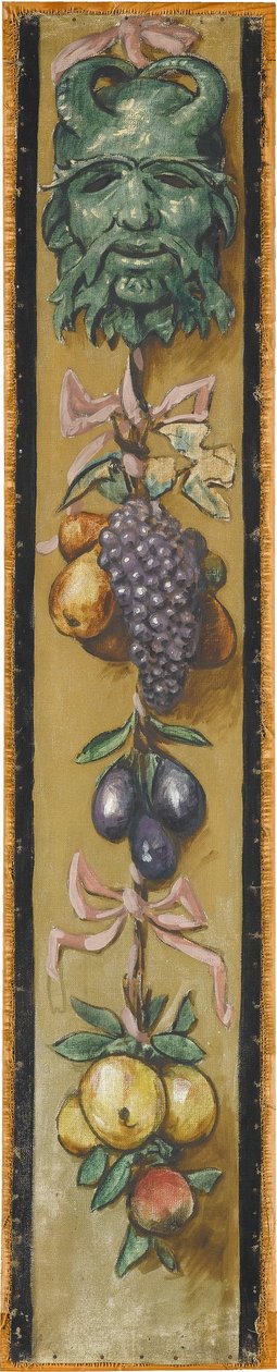 Wall Frieze from the Music Room of the Pringsheim House, Munich: Horned Mask, Bundle of Grapes, Apples, and Pears. Right of Inv.-No. 1922 by Hans Thoma