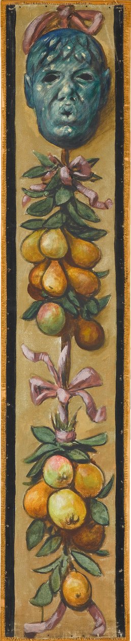 Wall Frieze from the Music Hall of the Pringsheim House, Munich: Mask with Wide Open Mouth, Pears and Apple Garlands. Left of Inv.-No. 1917 by Hans Thoma