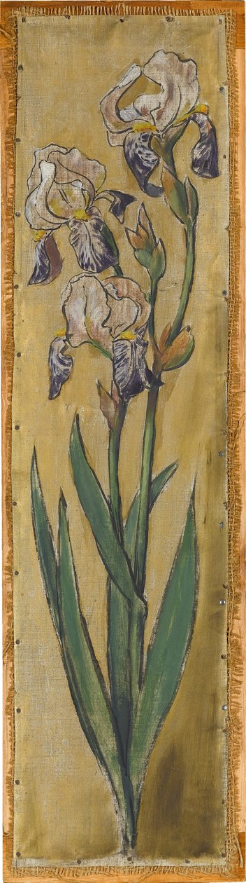 Wall Frieze from the Music Room of the Pringsheim House, Munich: Vase with Irises by Hans Thoma