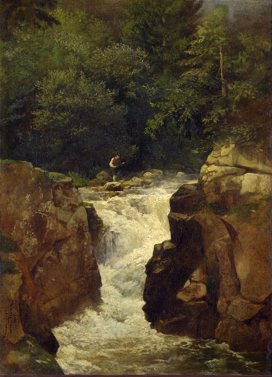 Waterfall near Sankt Blasien by Hans Thoma