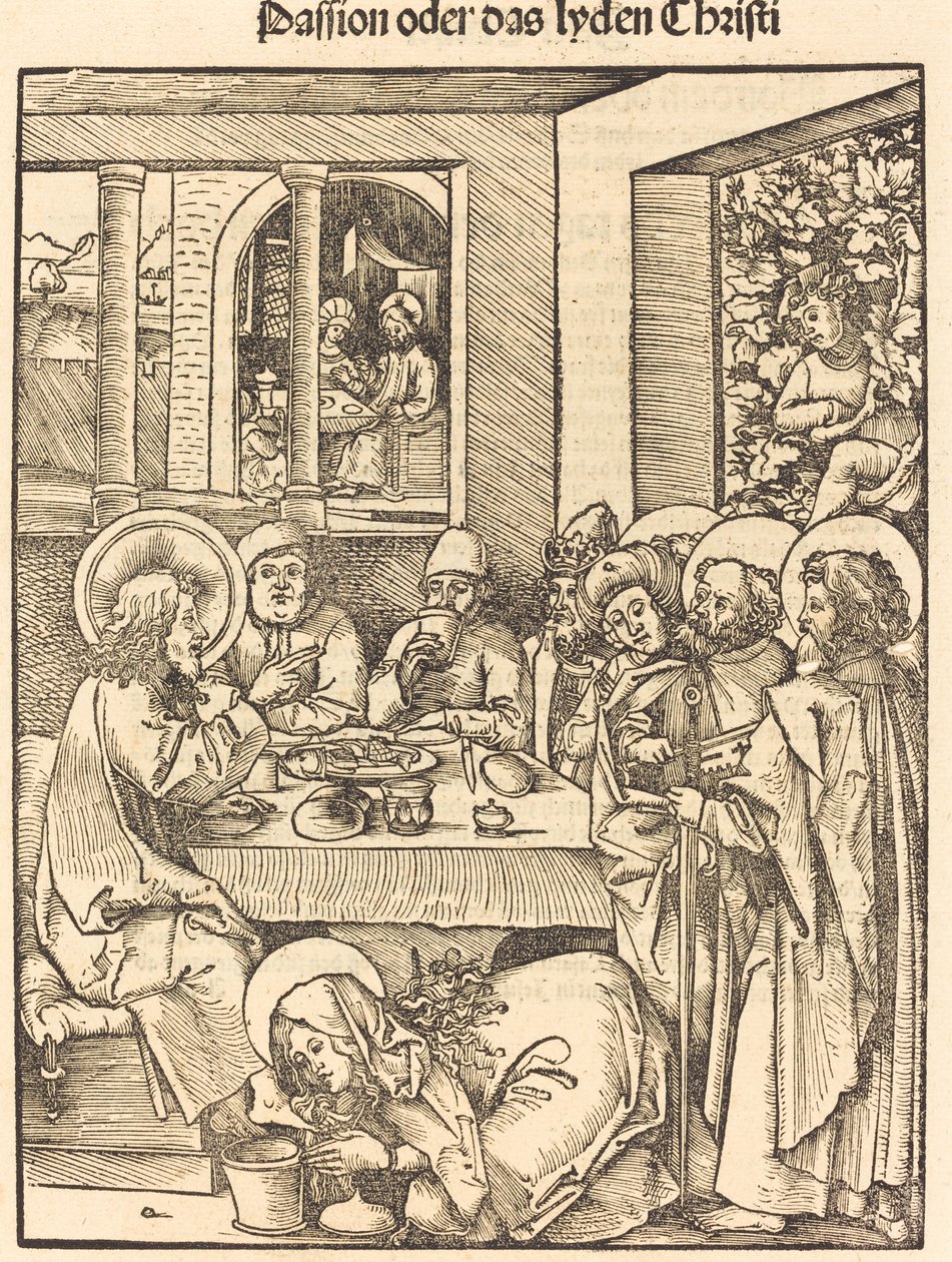 Mary Magdalen Washing Feet of Christ by Hans Wechtlin I