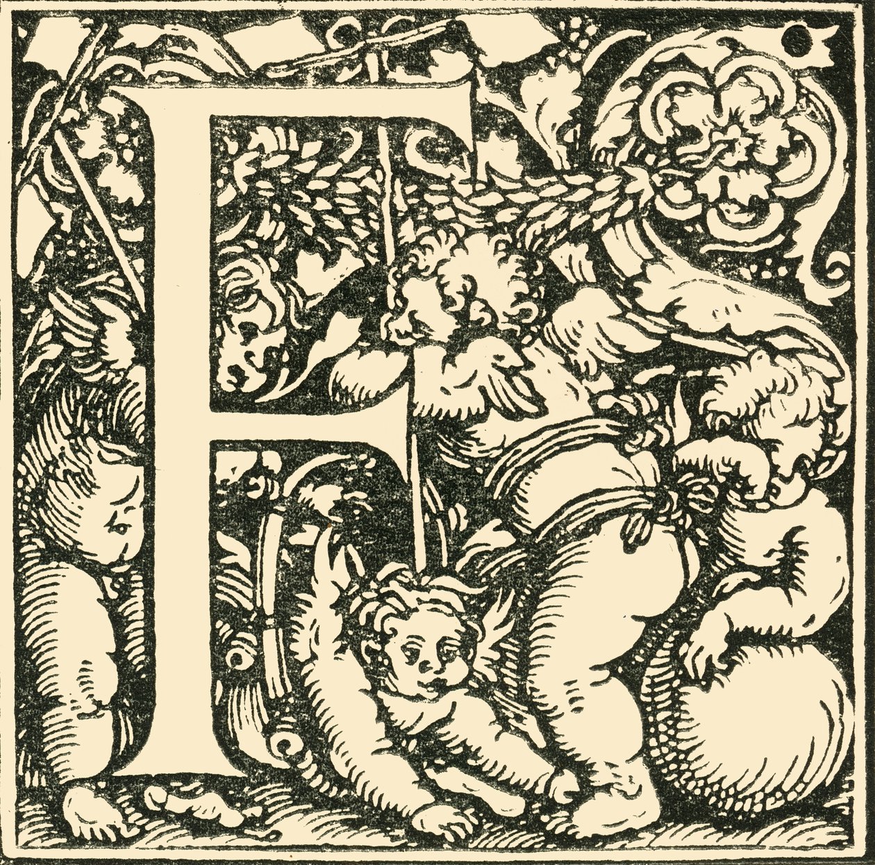 F - An Alphabet by Hans Weiditz, c. 1520-1521, 1908 by Hans Weiditz
