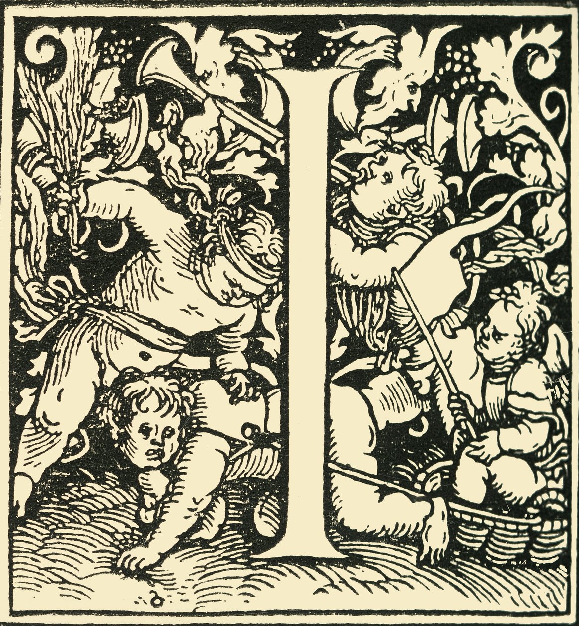 I - An Alphabet by Hans Weiditz, c1520-1521, 1908 by Hans Weiditz