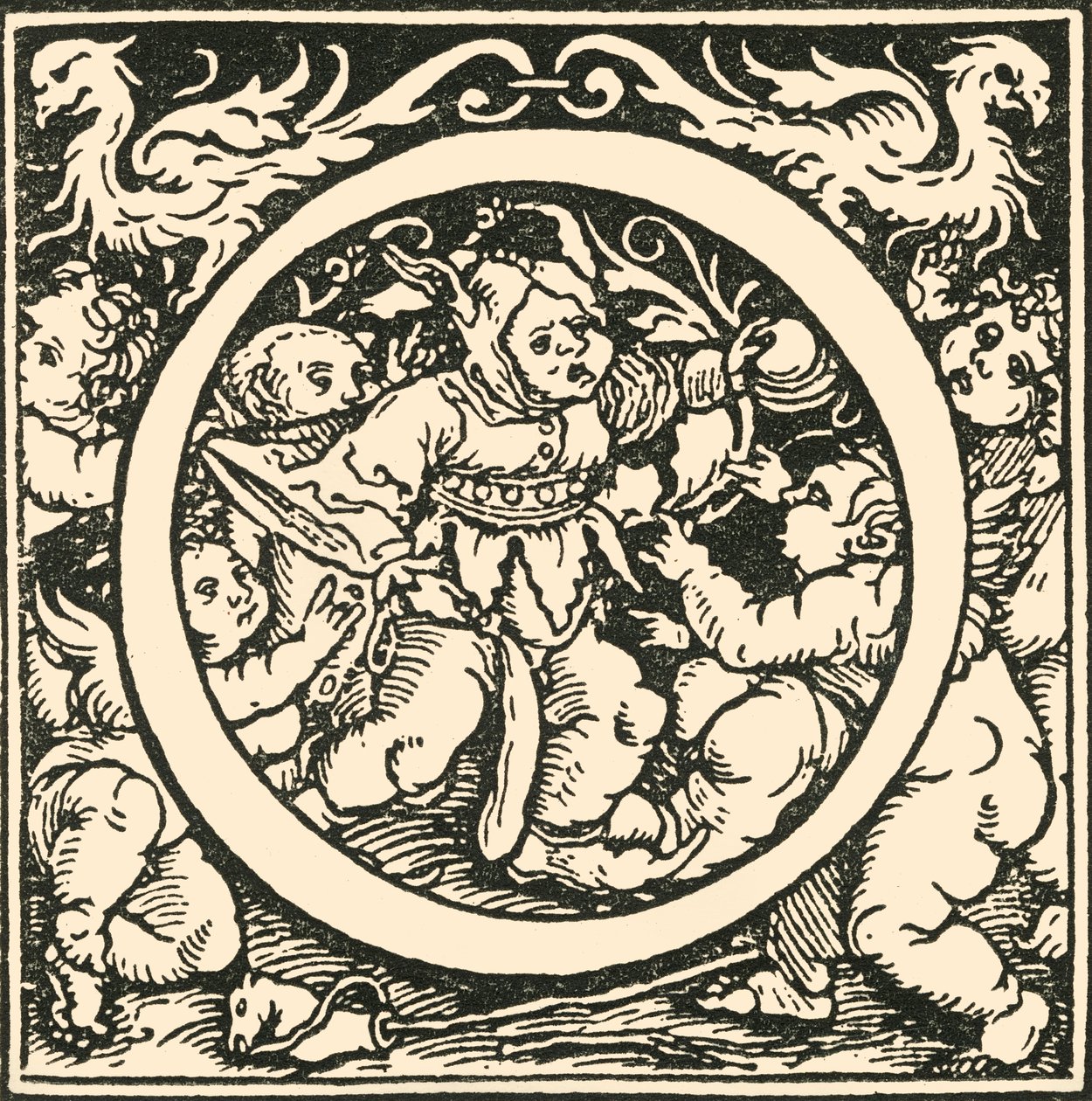O - An Alphabet by Hans Weiditz, c1520-1521, 1908 by Hans Weiditz