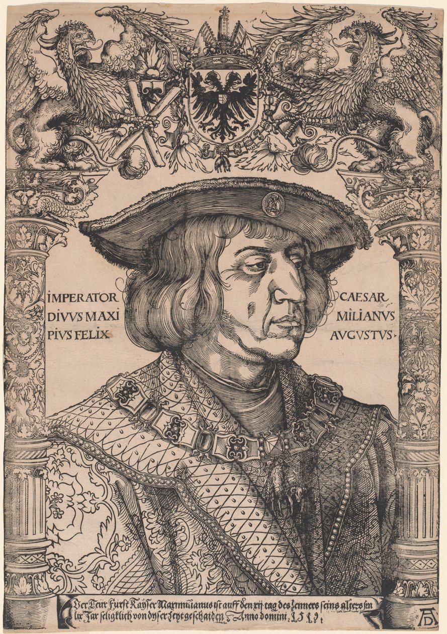 Emperor Maximilian I by Hans Weiditz, II, after Albrecht Dürer