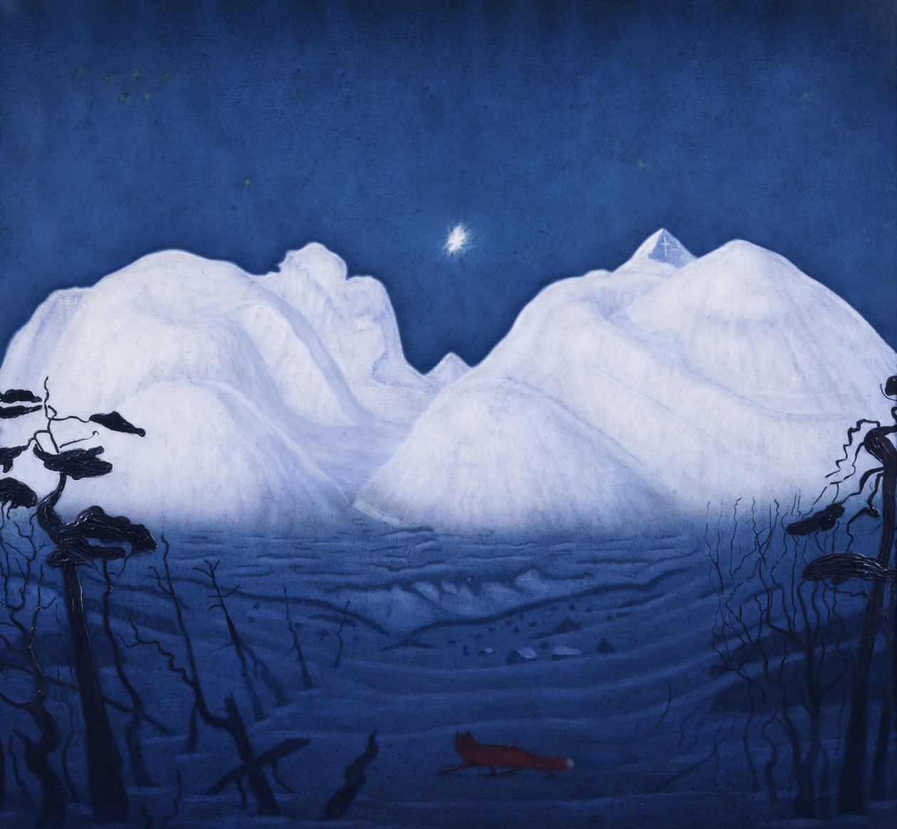 Winter Nights in the Mountains by Harald Oscar Sohlberg