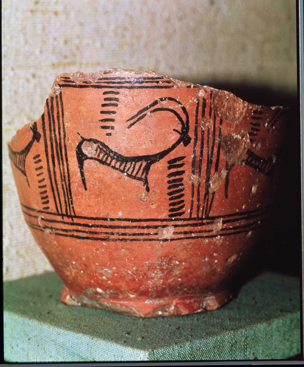 Fragment of a Vase Depicting an Ibex, from Mohenjo-Daro, Indus Valley, Pakistan by Harappan