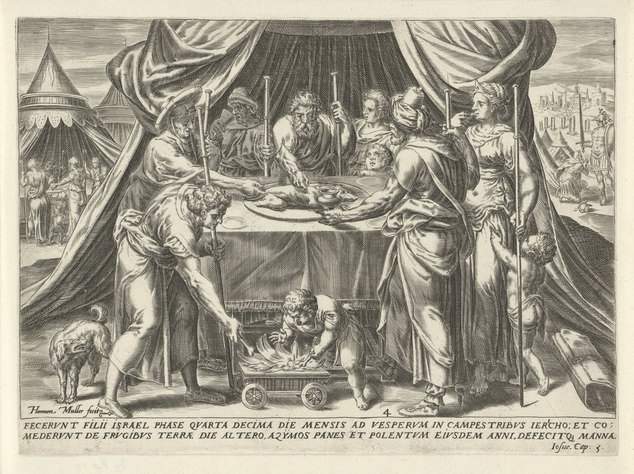 Celebration of Passover in the Promised Land, The History of Joshua (series title) by Harmen Jansz Muller