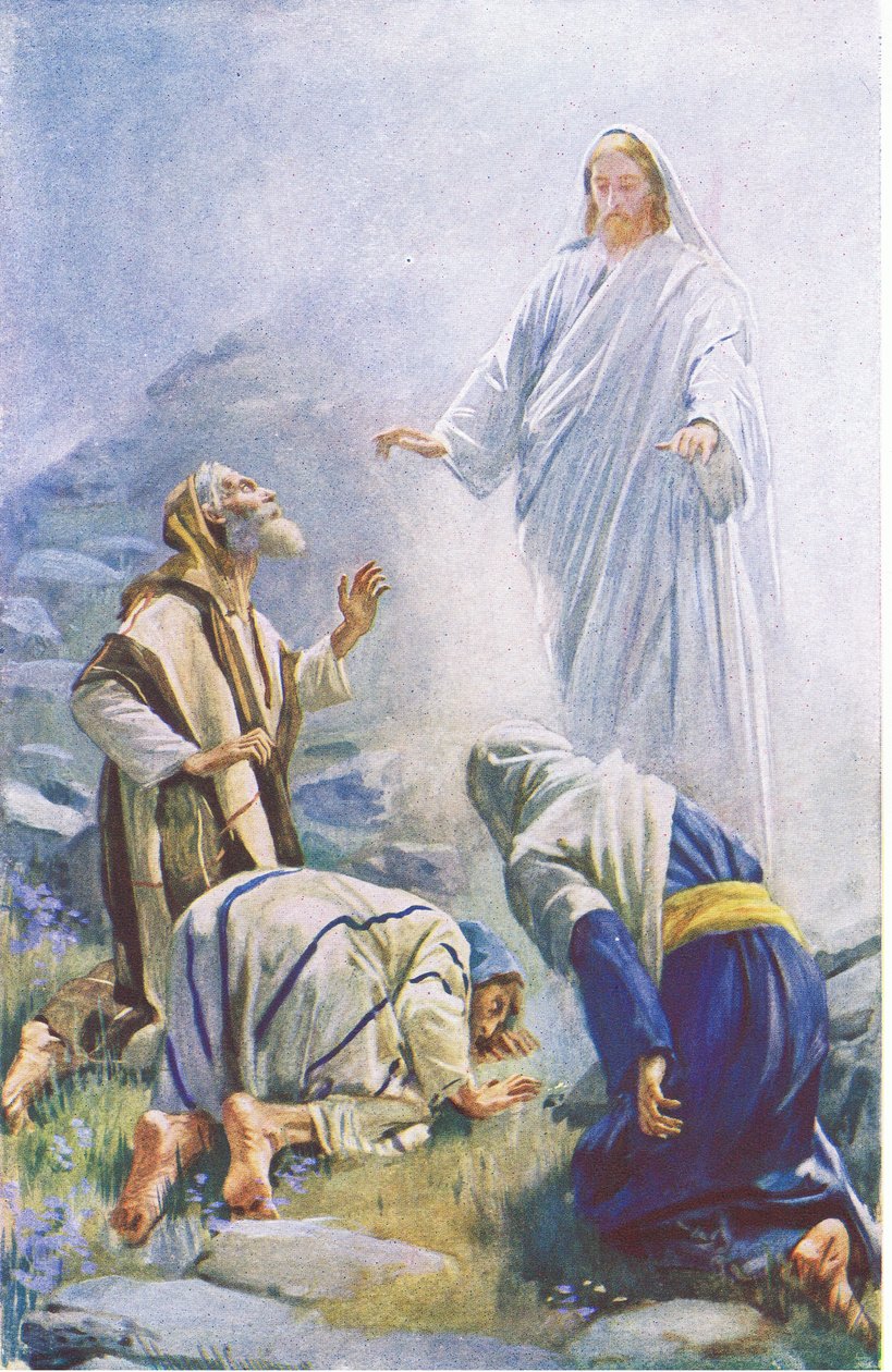 The transfiguration, illustration from Harold Copping Pictures: The Crown Series by Harold Copping