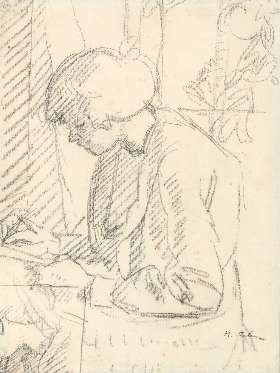 A girl writing by Harold Gilman