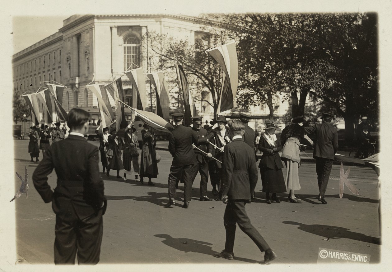 Police Seize the Banners of Suffragists Before They Reach the U.S. Senate by Harris & Ewing