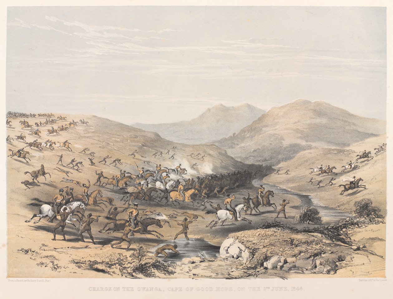 Charge on The Gwanga, Cape of Good Hope, on the 8th June 1846 by Harry Francis Darell