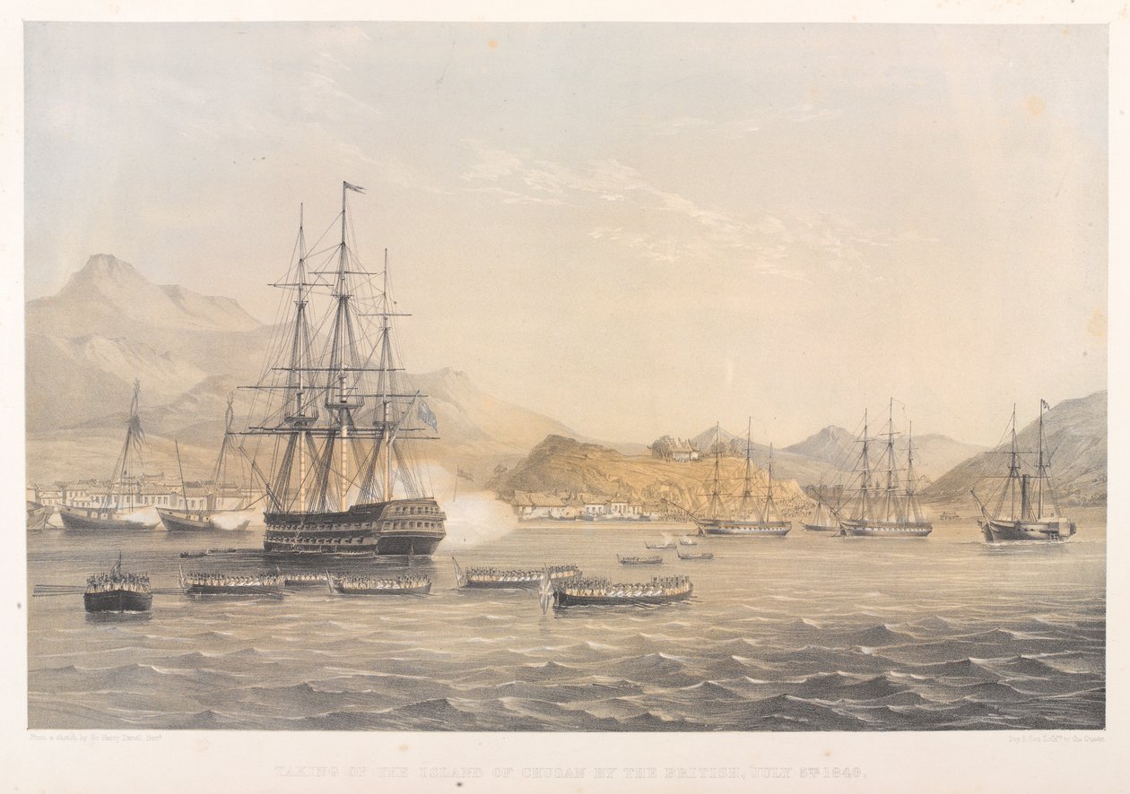 The taking of the Island of Chusan by the British, 5th July 1840 by Harry Francis Darell