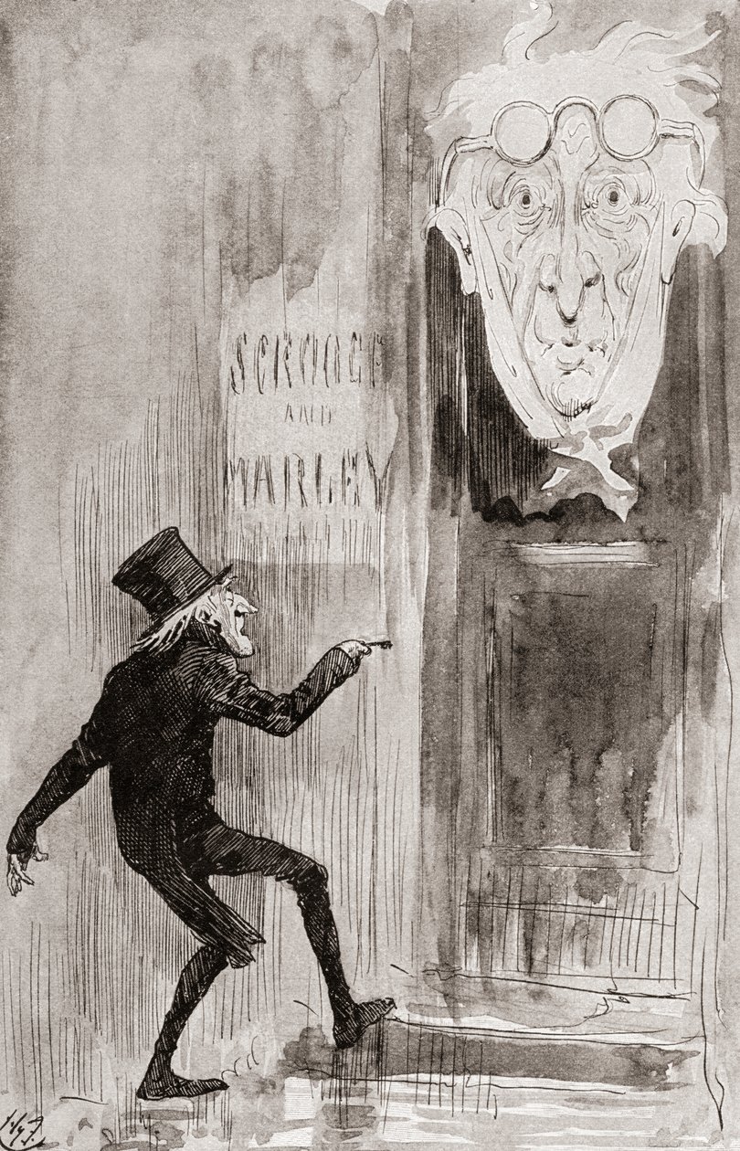 Illustration for A Christmas Carol (from The Christmas Books by Charles Dickens) by Harry Furniss