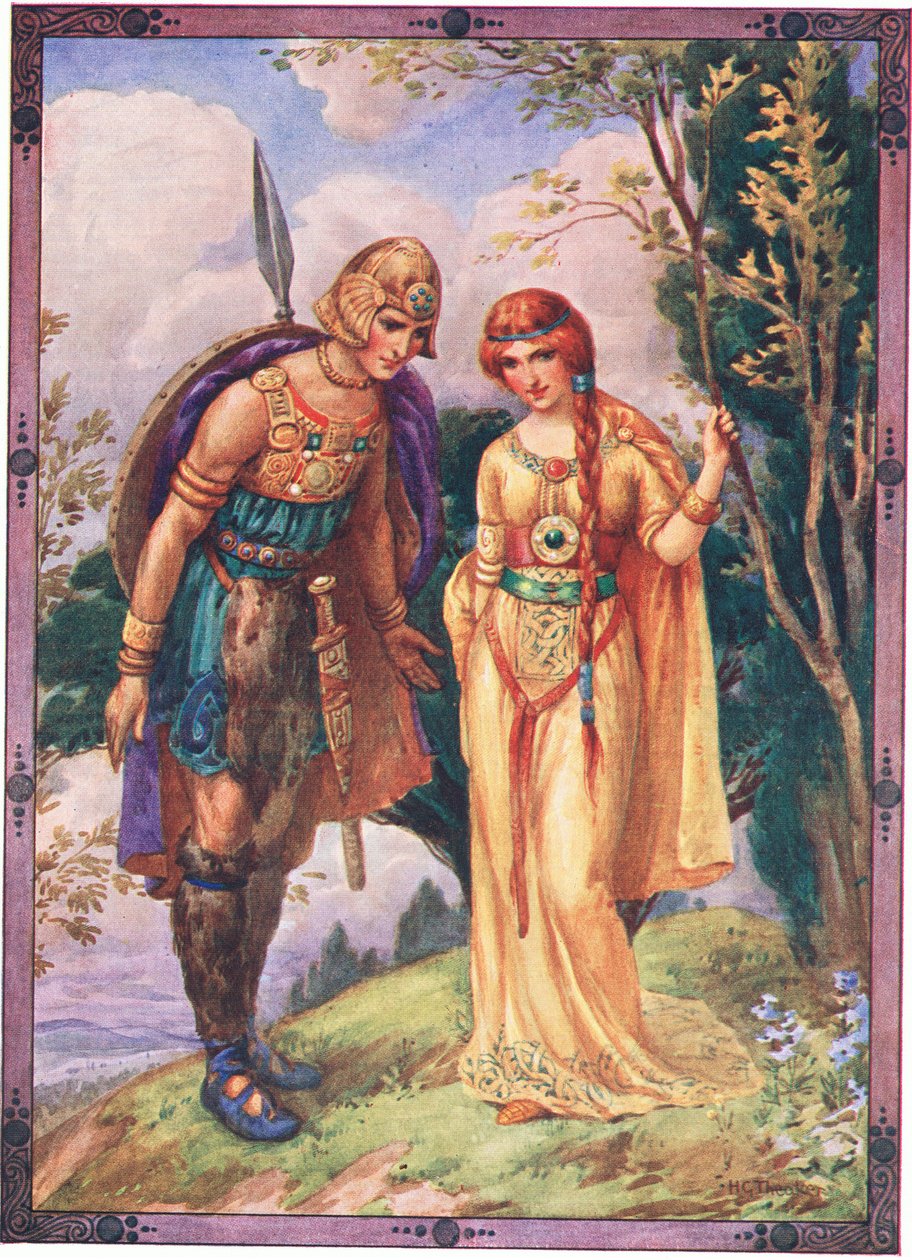 Give me leave to be your suitor (from the Prince of Dyfed) by Harry George Theaker