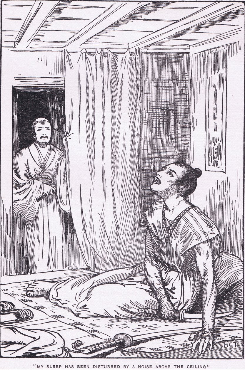His sleep was disturbed by a noise above the ceiling (from More Stories from Raiko) by Harry George Theaker