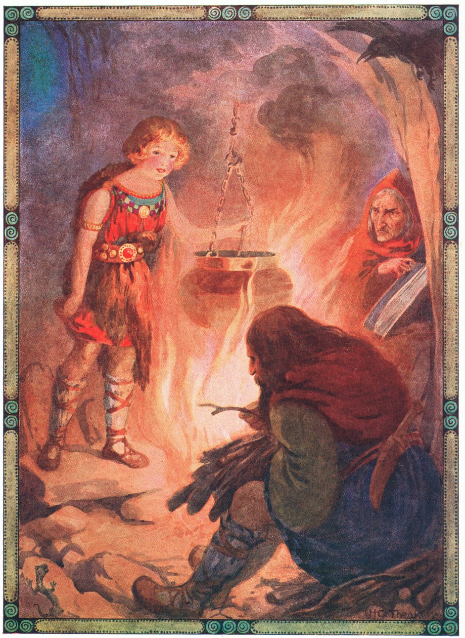 She found everything as it should be (from Taliesin) by Harry George Theaker