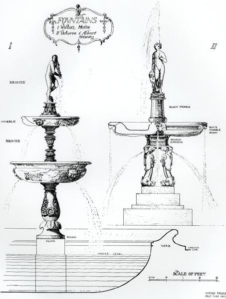 Fountains, Wilton House, Wiltshire and Victoria and Albert Museum, London by Harry Inigo Triggs