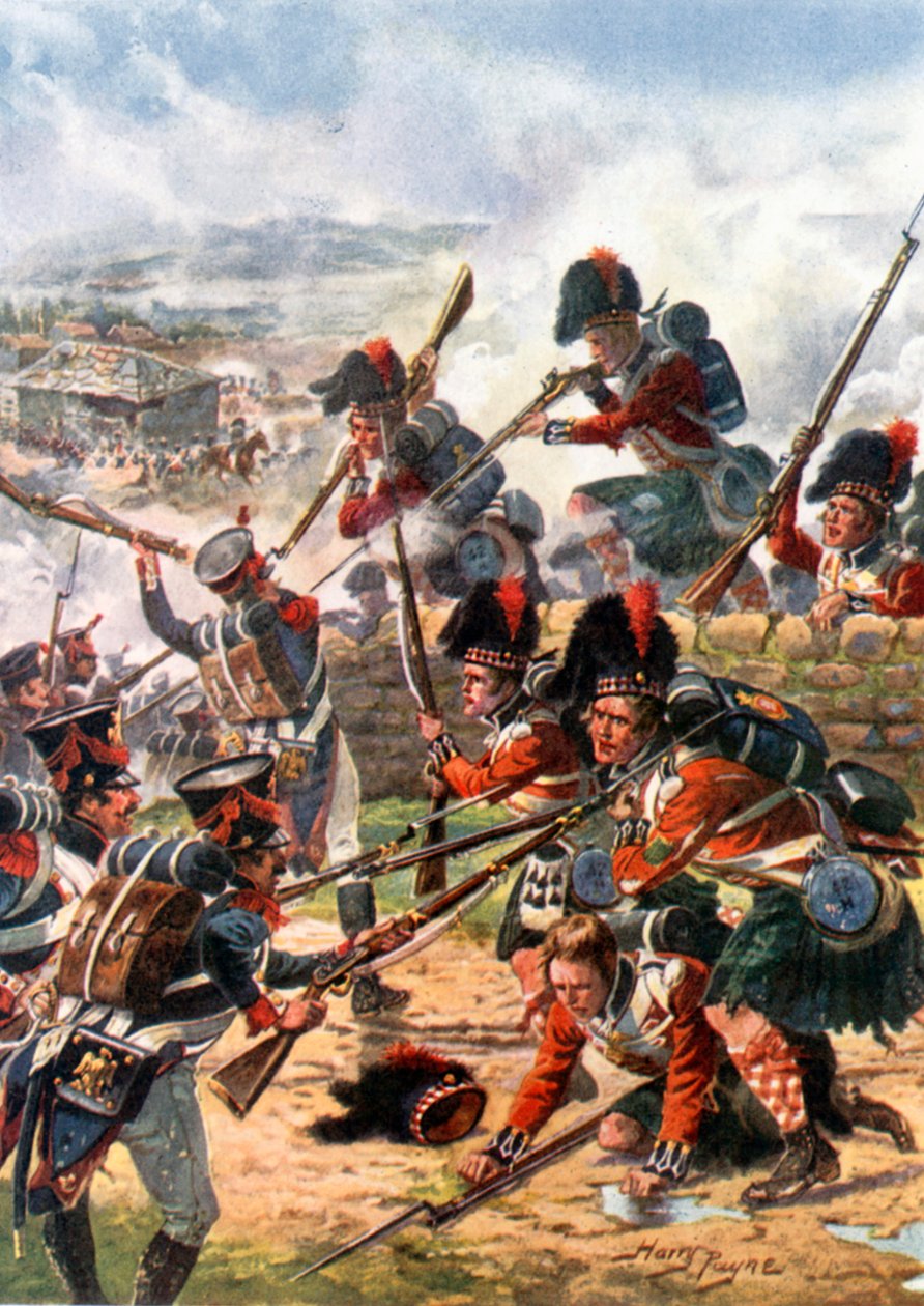 The Attack of the Black Watch. Battle of Corunna by Harry Payne