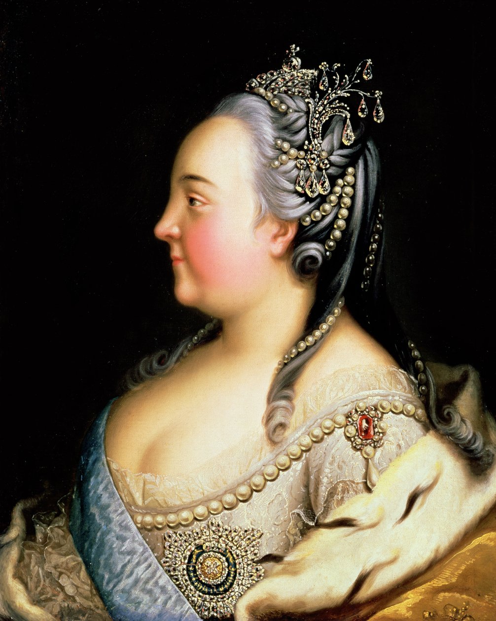 Portrait of Elizabeth Petrovna (1709-62) Empress of Russia, c.1768 by Heinrich Buchholz