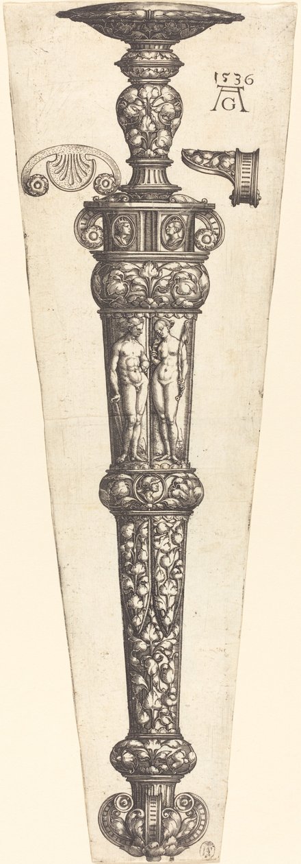 Large Dagger Sheath with Nude Couple, 1536 by Heinrich Aldegrever