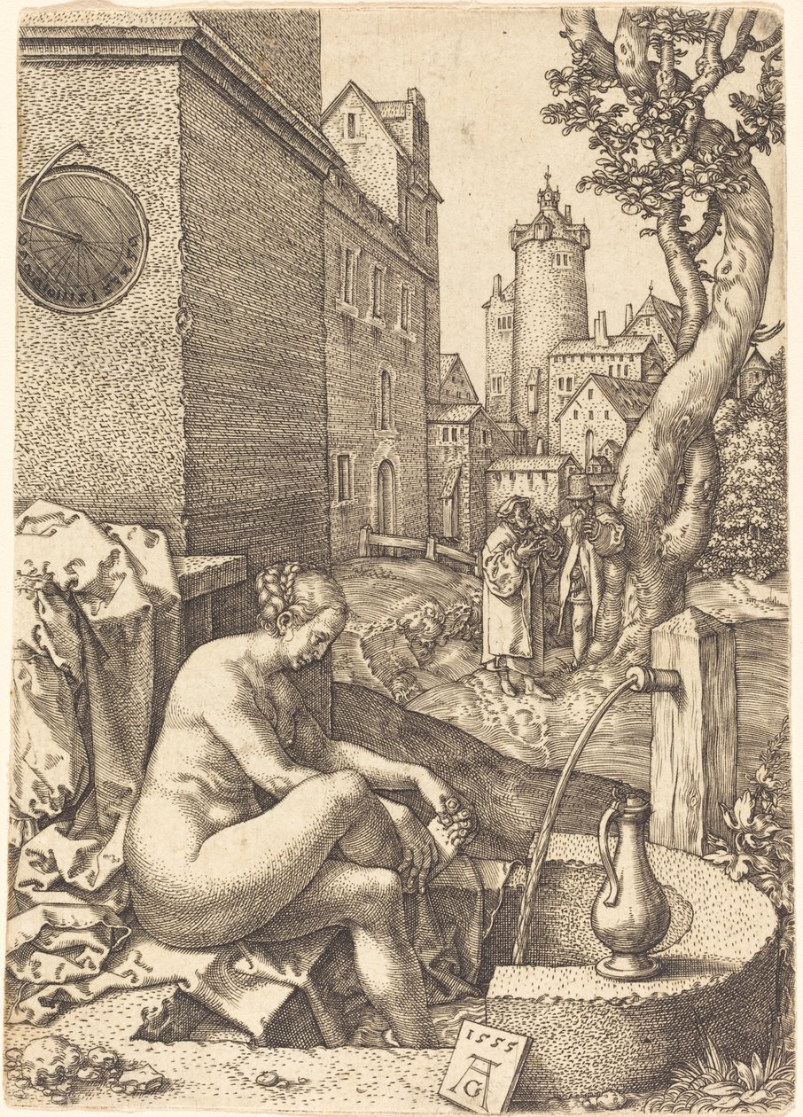 Susanna Surprised by the Two Elders, 1555 by Heinrich Aldegrever