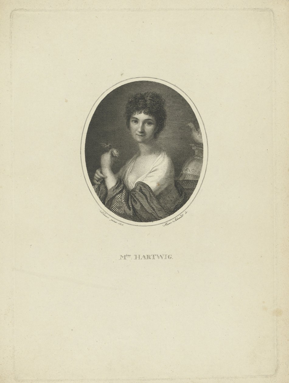 Portrait of the Actress Friederike Wilhelmine Hartwig by Heinrich Friedrich Thomas Schmidt