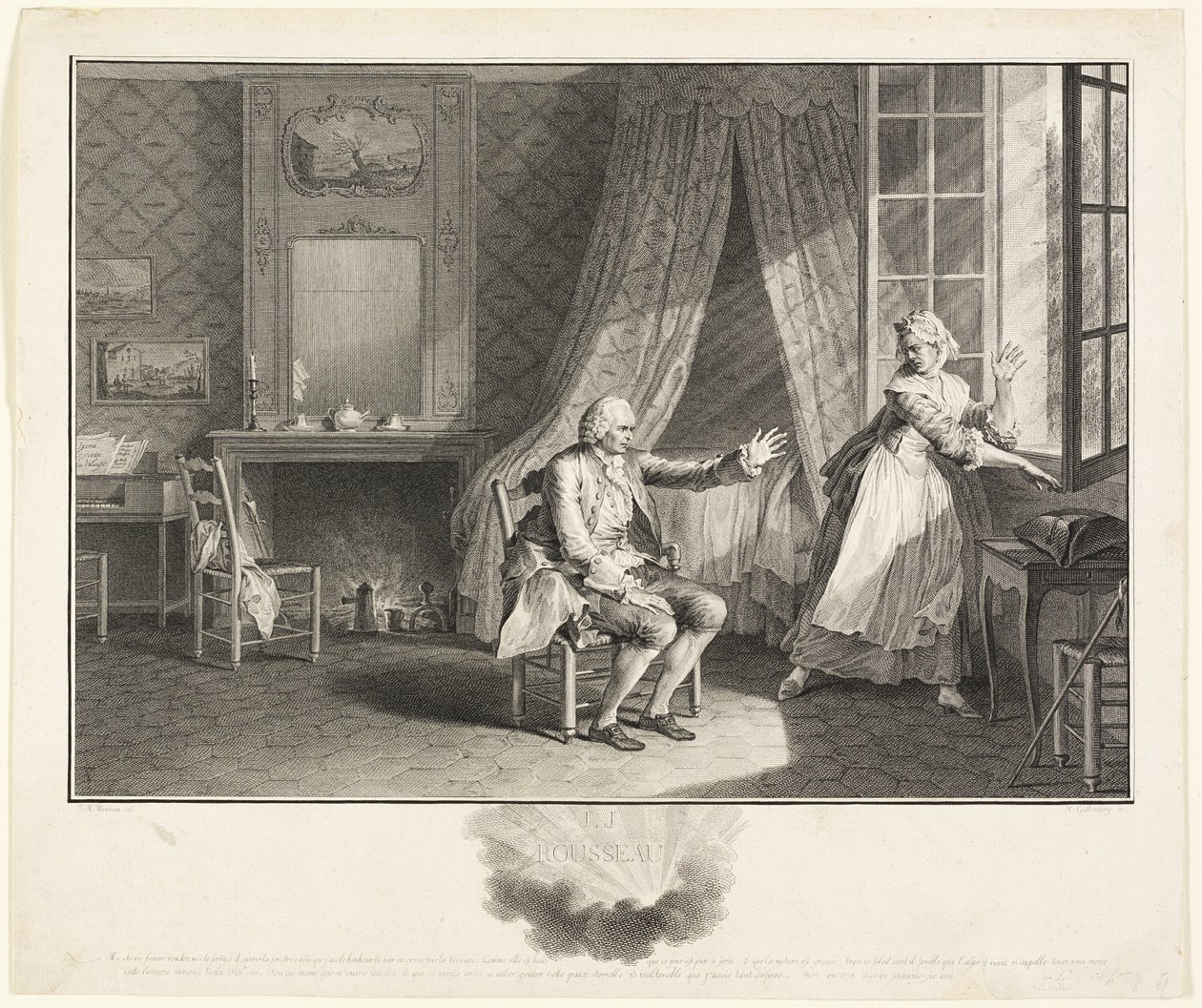 The Last Words of Jean Jacques Rousseau by Heinrich Guttenberg
