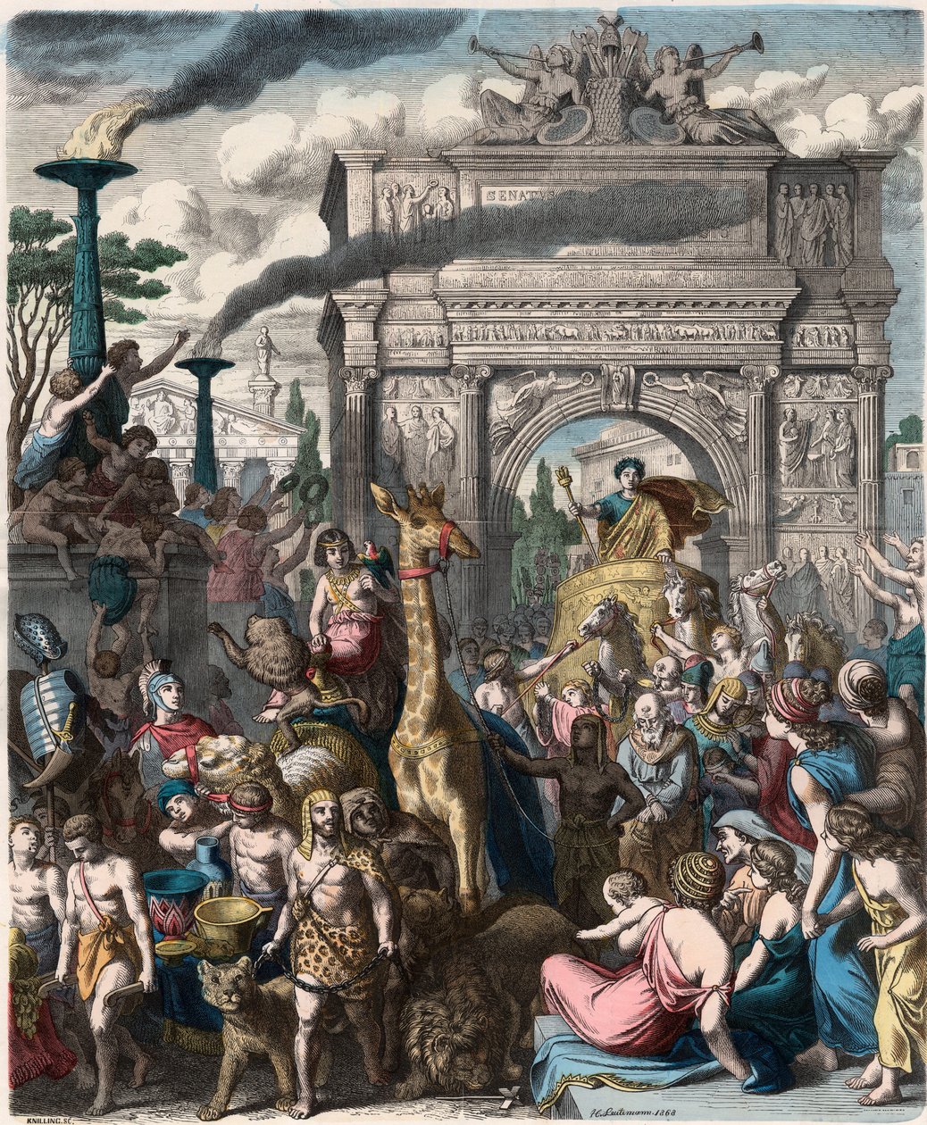Ancient Rome: A Triumphal Procession in Roman Forum