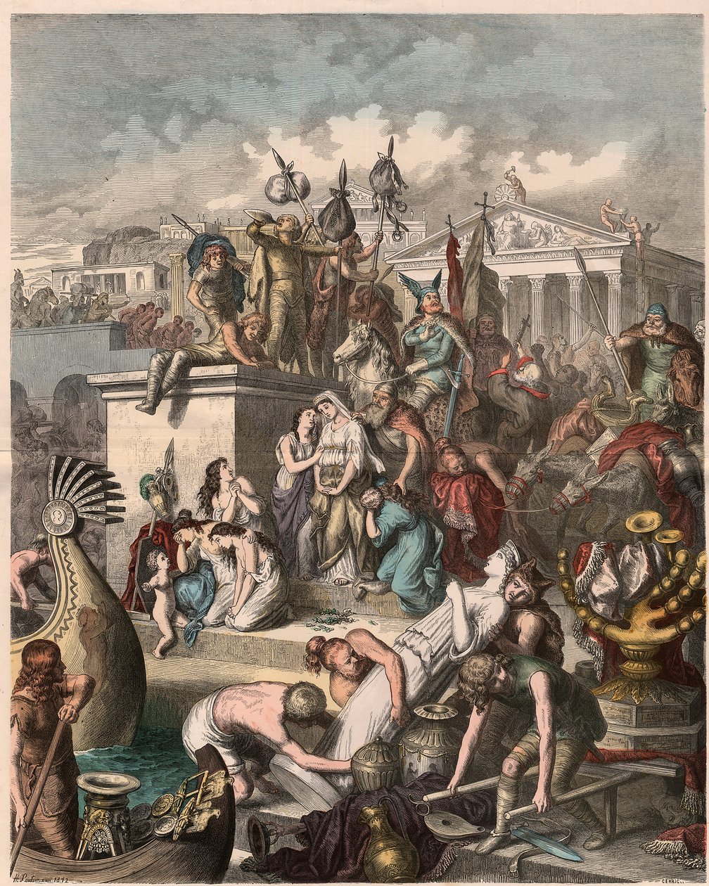 Ancient Rome: Plundering of Rome by the Vandals, on 2nd June 455, 1866 by Heinrich Leutemann