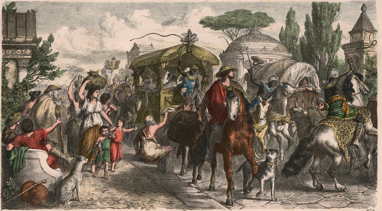Ancient Rome: Via Appia (Appian Way) at the Imperial Era by Heinrich Leutemann