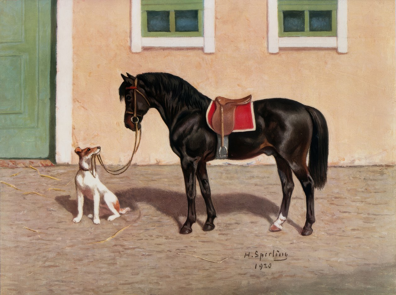Horse, Black (after H. Sperling) by Heinrich Sperling