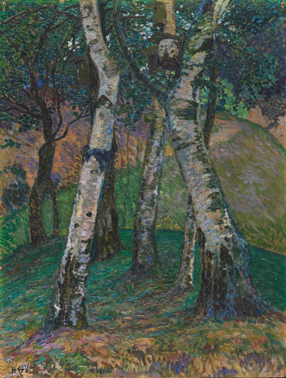 Birches at the Barkenhoff by Heinrich Vogeler