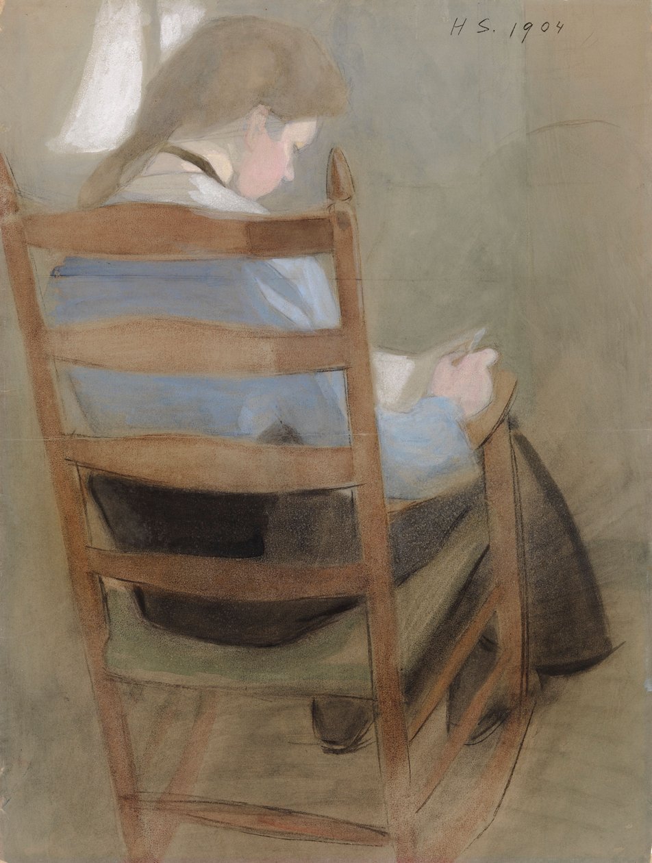 Girl Reading (Seated Girl) by Helene Schjerfbeck