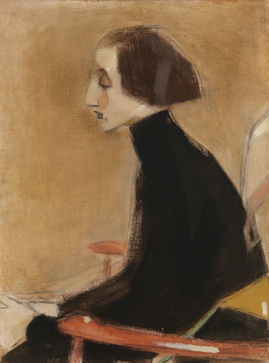The Seamstress, Half-Length Portrait (The Working Woman) by Helene Schjerfbeck