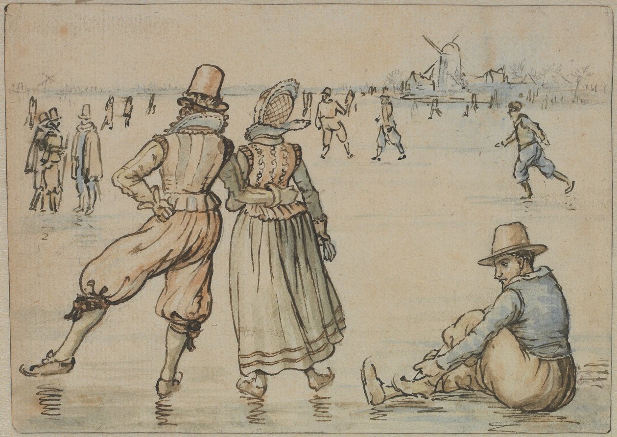 Skaters by Hendrick Avercamp