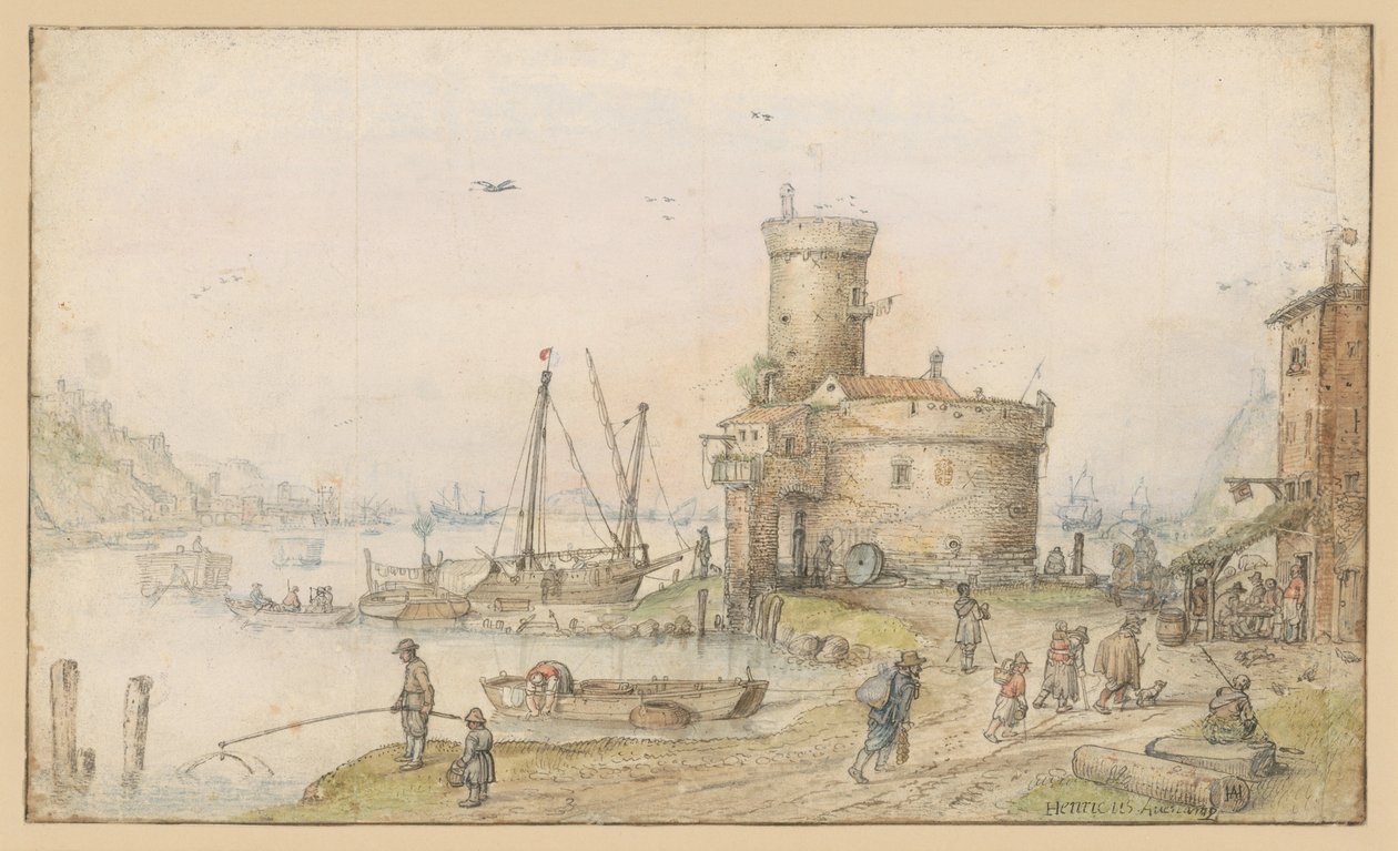 City on a River by Hendrick Avercamp