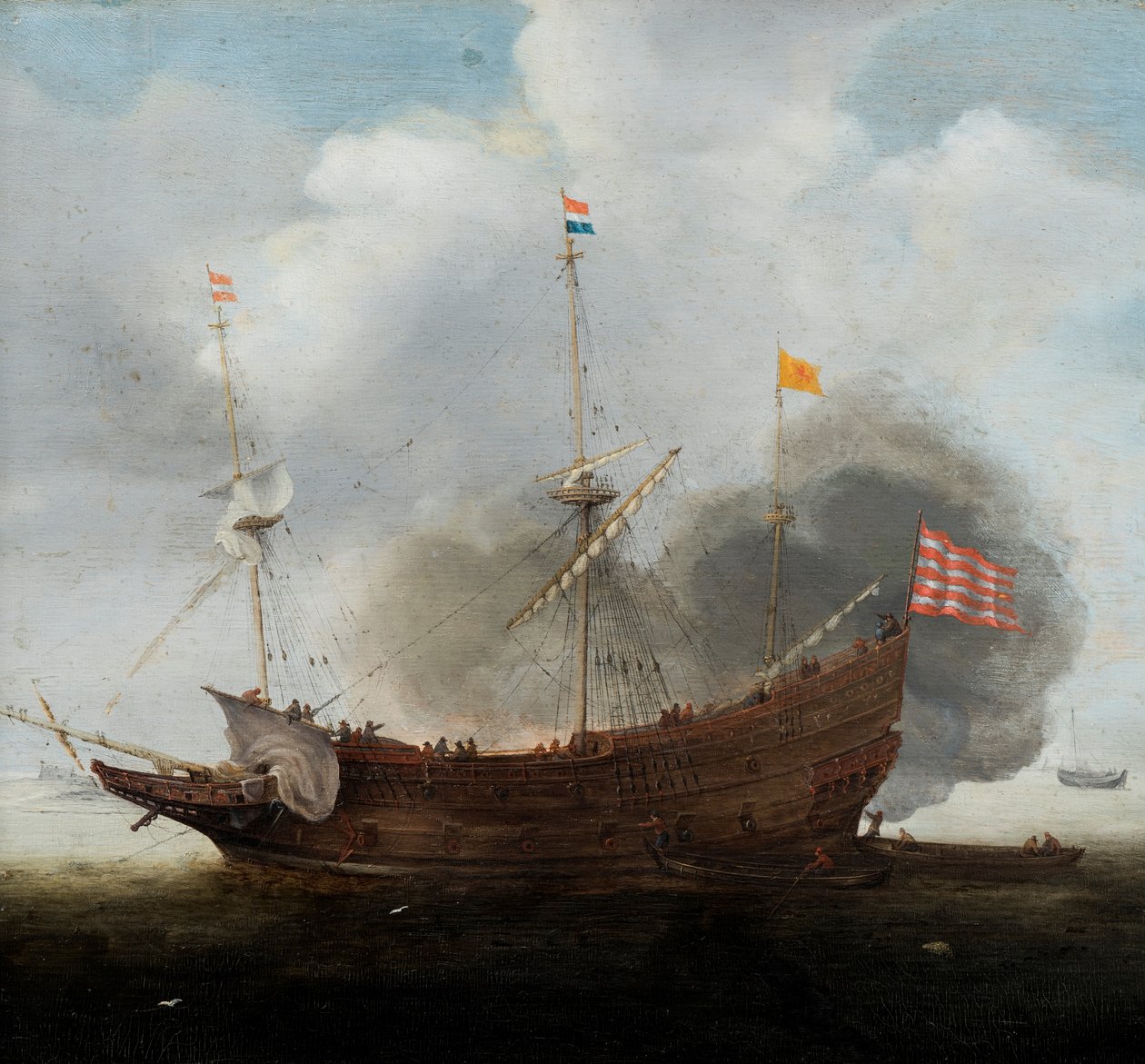 A Warship by Hendrick Cornelisz Vroom