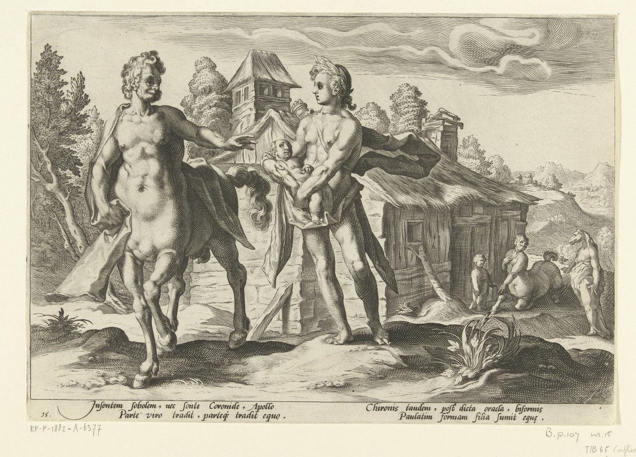 Apollo Entrusts Asclepius to Chiron (Ovid