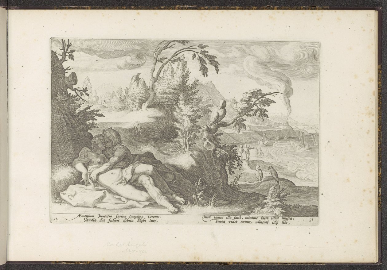 Corvus Catches the Girl Coronis (Ovid