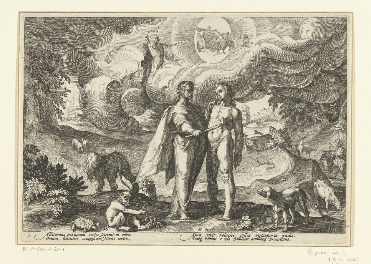 Prometheus Giving Fire to Man (series title: Ovid's Metamorphoses)