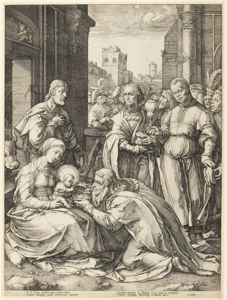 Adoration of the Magi by Hendrick Goltzius